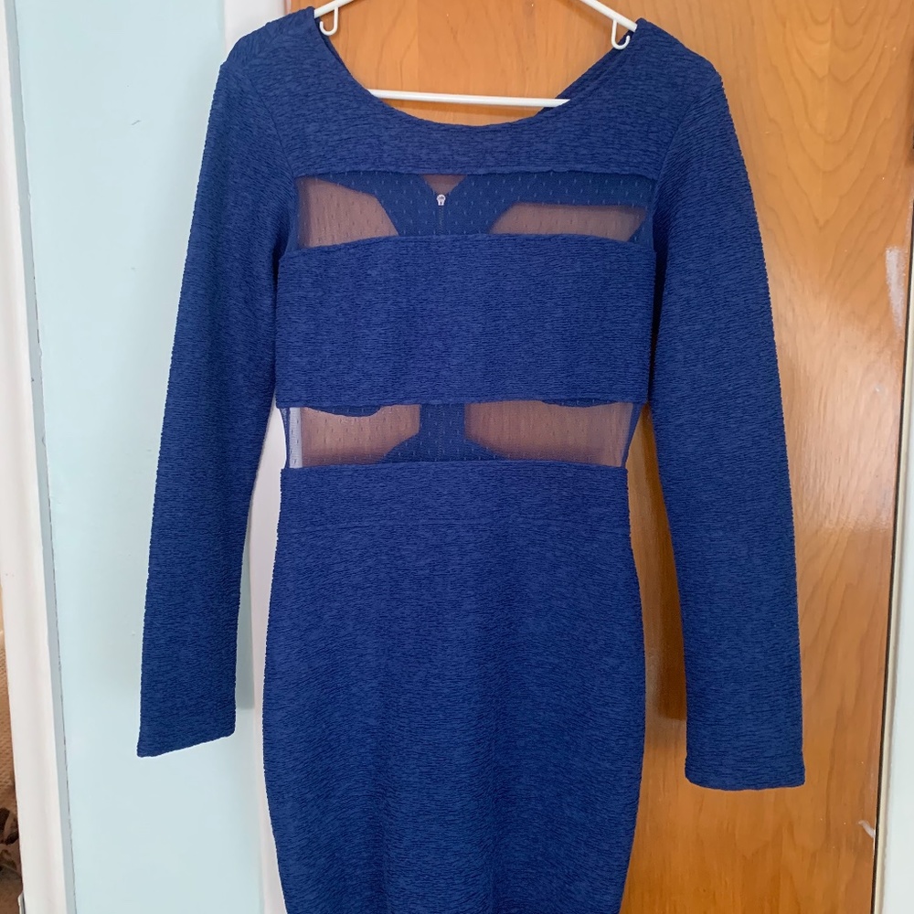 BCBG cutout mesh dress